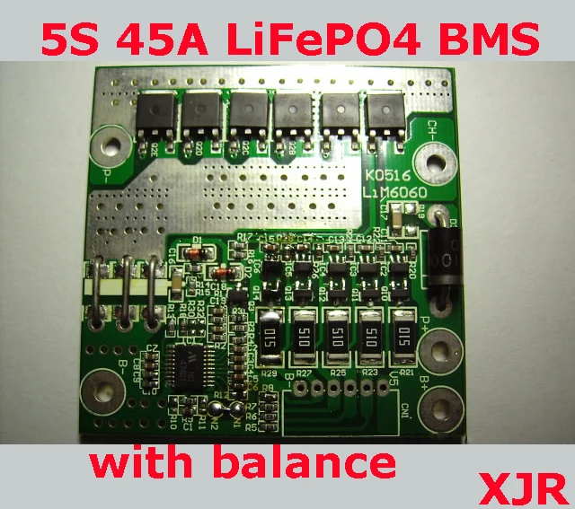 5S 45a lifepo4 БМС/PCM/PCB Батарея Советом по защите для 5 пакетов 18650 Батарея ячейки w/баланс