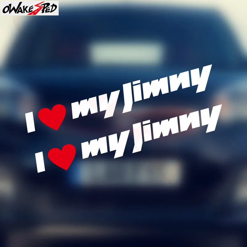 2 шт. I love my Jimny наклейки для Suzuki забавные виниловые на дверь автомобиля боковые