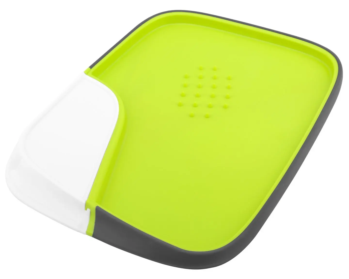 

Premium Cutting Board, Plastic Multi-function Anti-Bacterial Kitchen Board with Non-Slip Frame Detachable Food Scoop