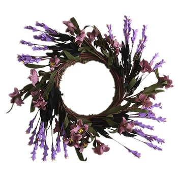 

50cm Artificial PE Wild Chrysanthemum Shrimp Flower Twig Wreath Spring Door Decoration