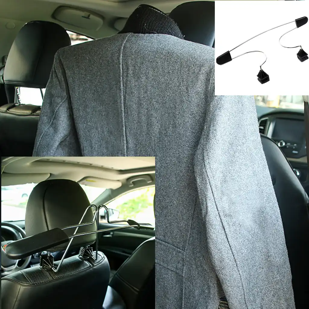 Car Seat Clothes Rack Hook Coat Headrest Jacket Suit Stainless Steel Hanger Rack