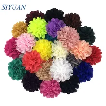 10 teile/los 7,5 cm Höhlte Heraus Stoff Haar Blume mit Clip Mädchen Öse Headwear Blume Zubehör DIY Boutique TH03