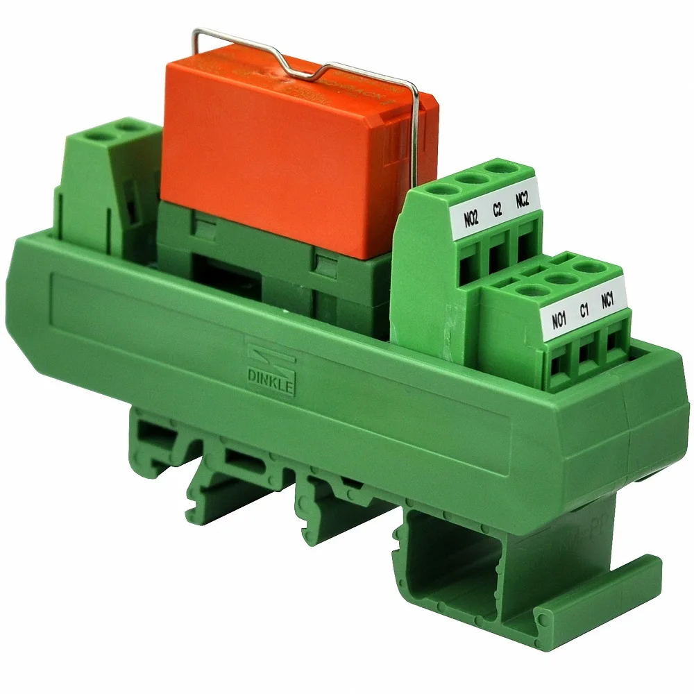 

Electronics-Salon AC 230V Slim DIN Rail Mount 8Amp DPDT Power Relay Interface Module, RTE24730 230VAC.