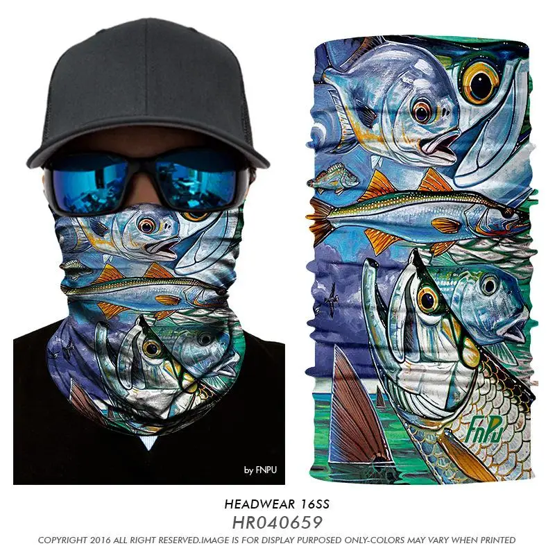 3D маска для рыбалки снасти трубчатые охотничьи банданы волшебный шарф океан Кантер(рыбацкие весы) шейный нарукавник ветрозащитная охотничья походная Лыжная маска-Балаклава - Цвет: HR040539