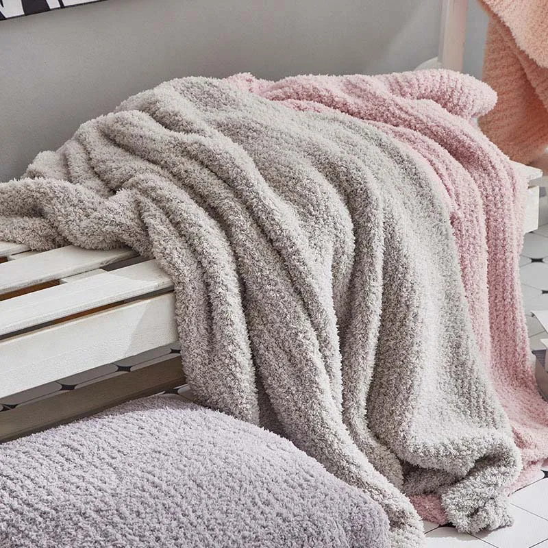

Decorative Shaggy Microfiber Plush Throw Blanket for Bed Sofa Chair Lightweight Soft Warm Sleeping Cover for Teens Adults