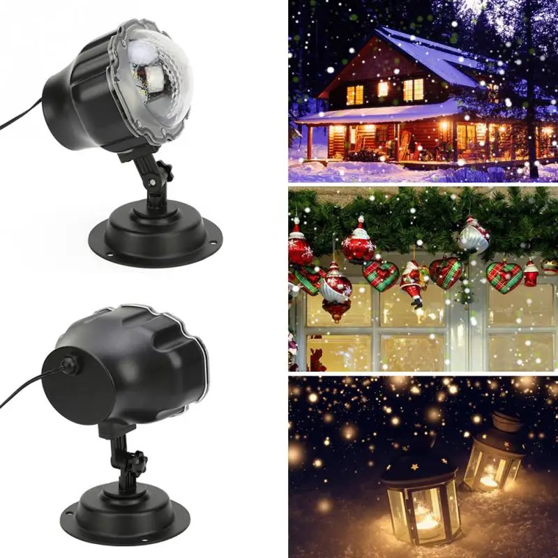 

Moving Christmas Laser Lights Snow Projector Lamp Snowflake LED Party Light Multicolor For Christmas Holiday Disco Stage Lamp