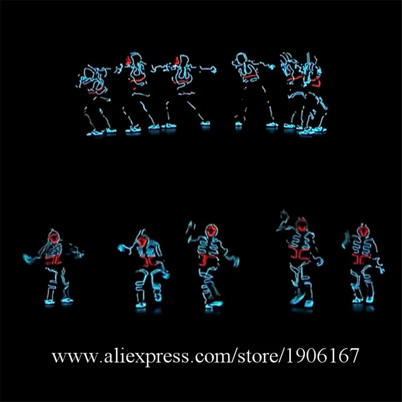 LED Suits Luminous Costumes Illuminated Glowing Hooded Men EL Clothes Cold Strip Dance Fashion Talent Show LED Light Clothing0