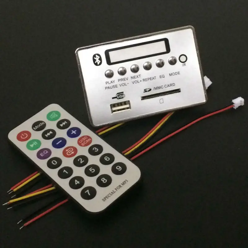Модуль bluetooth приемника Aipinchun 12 В WAV WMA декодирующая плата MP3 цифровой светодиодный