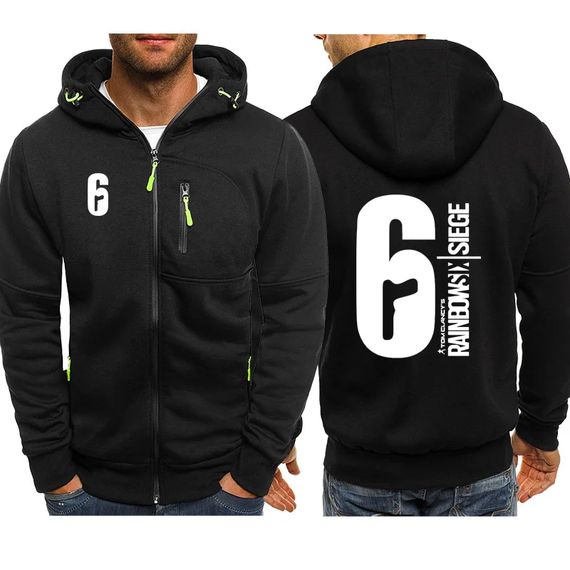 

Rainbow six siege Sweatshirt Hoodies Men Hoody Spring Autumn Fleece Wram Zipper Jacket Hoodie Hip Hop Harajuku Male Clothing
