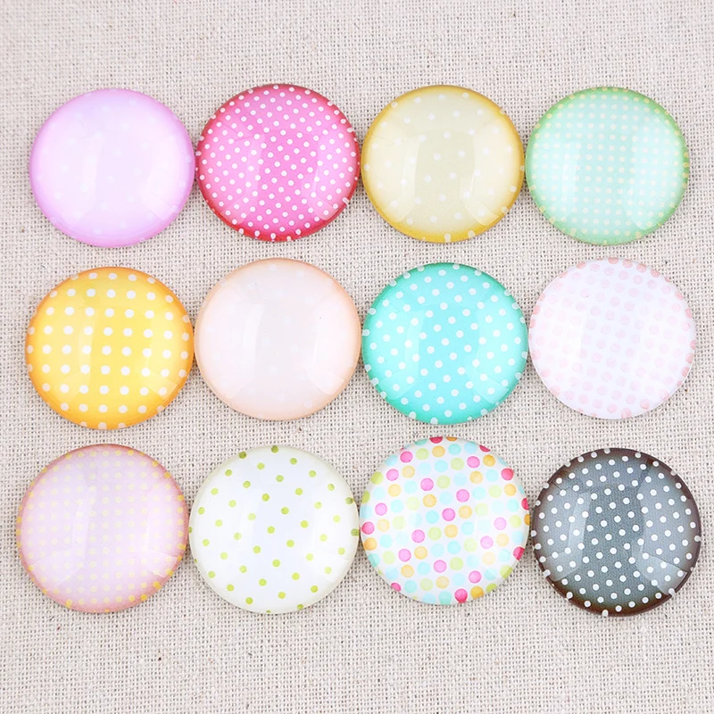 Круглые стеклянные кабошоны onwear mix podka dot 10 мм 12 14 16 18 20 для самостоятельного