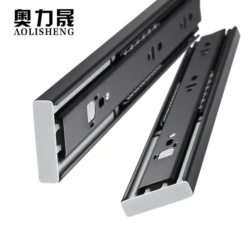 Three Section Rebound Type Drawer Slides Rail Cabinet Telescopic