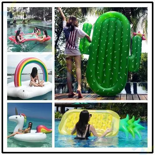 

adult Inflatable Cactus swimming Giant Pool Toys Swimming Ring Inflatable air Mattress Water Sea Beach Adults Floating island