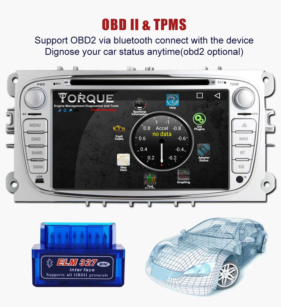 Clearance KANOR 1024*600 IPS Android 9.0 2din Car Radio For Focus 2 Mondeo S-Max 2009 2010 2011 Autoradio Multimedia Audio Car Stereo 9
