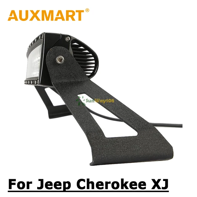 Auxmart 50" Curved Light Bar Mounting Brackets For Jeep Cherokee XJ