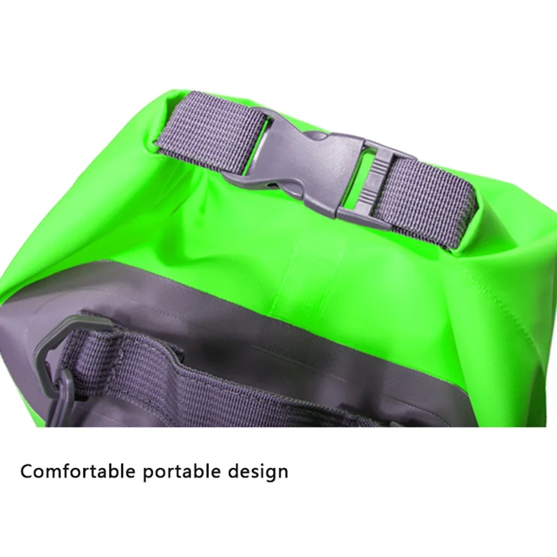 5L 10L Водонепроницаемый сухой мешок с плоской подошвой, уличные пляжные двойные плечевые ремни pvc с пряжкой плавающей мешок для хранения