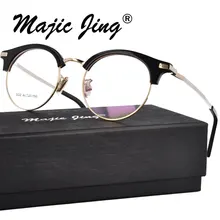 Magic Jing ацетат+ комбинация из нержавеющей стали Оптические рамки близорукость очки унисекс gm3022