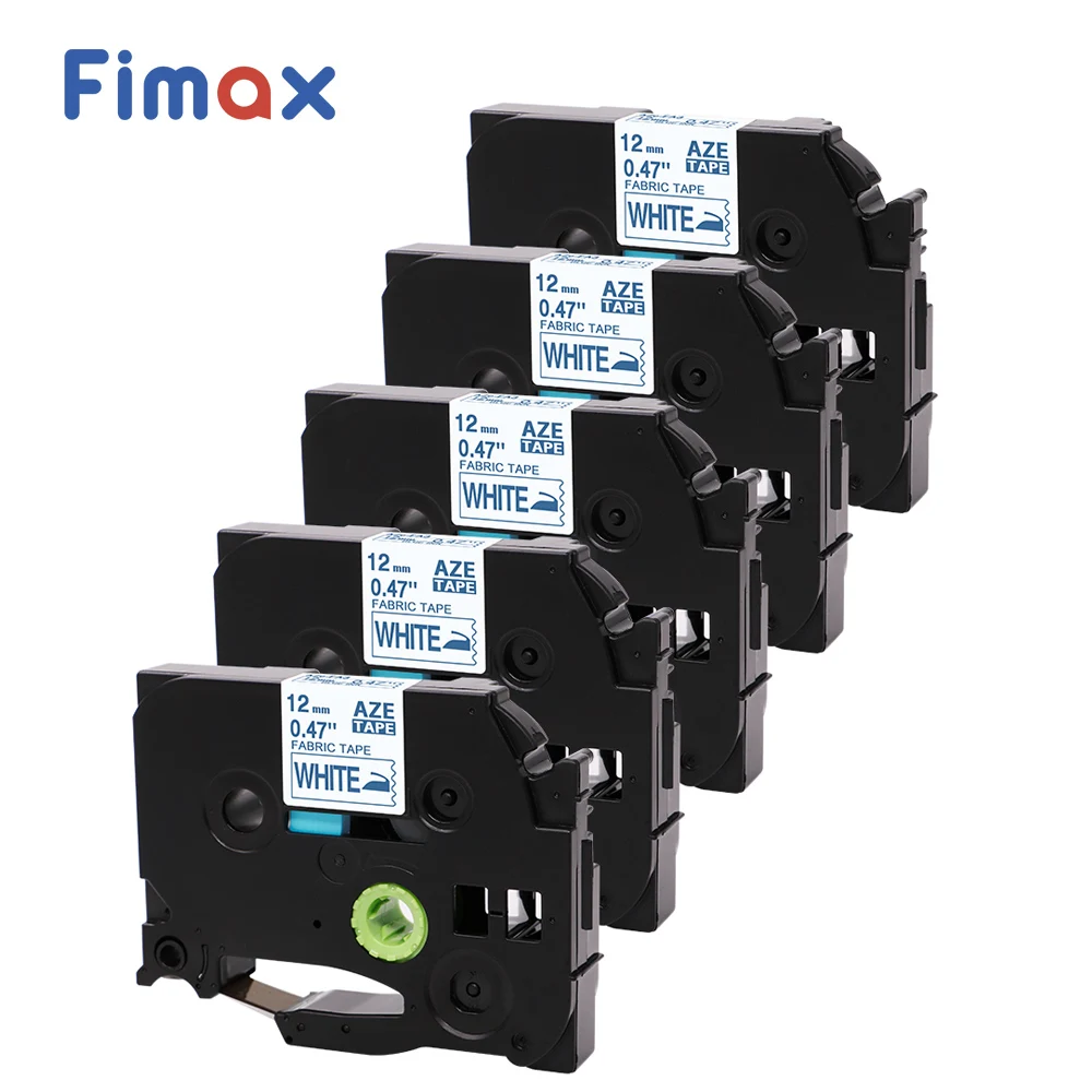 

Fimax 5 PCS TZe-FA3 TZeFA3 Compatible Brother P touch 12mm Fabric Iron on Label Tapes For Clothes TZe-FA3R TZE-FA3 TZeFA3R