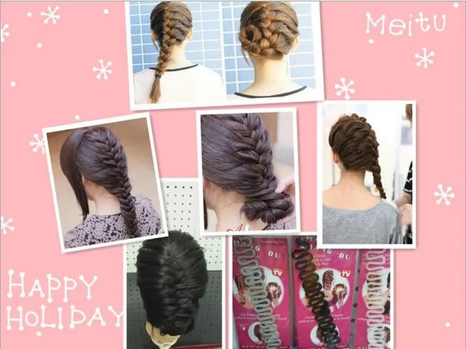 Длительность моды DIY Французский волос плетение Инструмент на шнуровке волос плетельной для личного моделирования реквизит как женщины блюдо для укладки волос инструмент