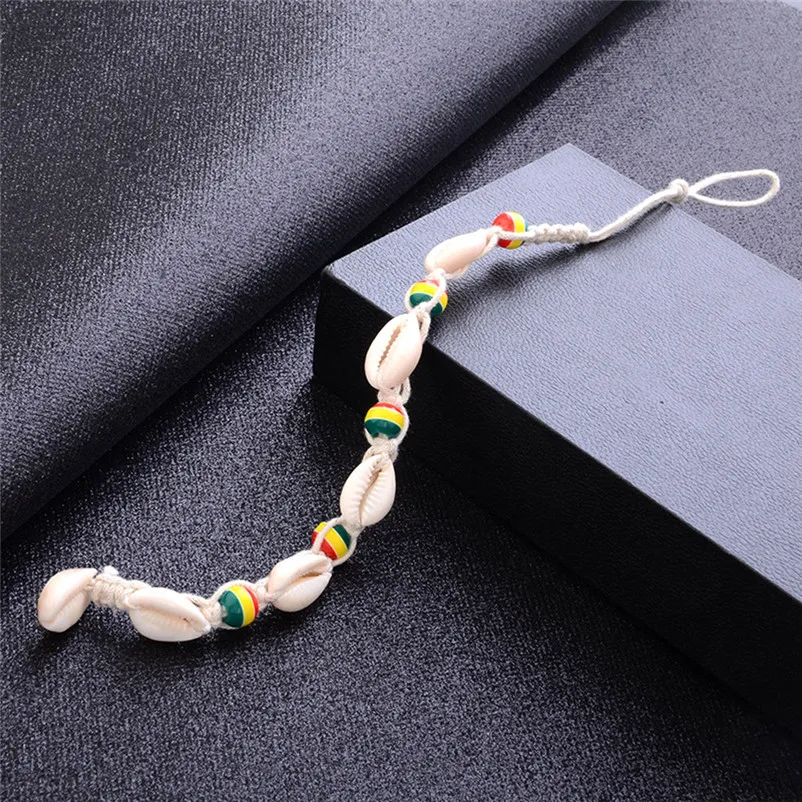 NEW Beads anklets for Women's Cowrie Beach Anklet Natural Shell and Wood Beads Vintage Ankle Bracelet Sandals Pulseras J28#N (5)