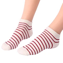Новинка; женские носки в Корейском стиле с мелким носком и цветными полосками; модные Хлопковые женские носки; тапочки; носки для девочек; 10 пара/лот