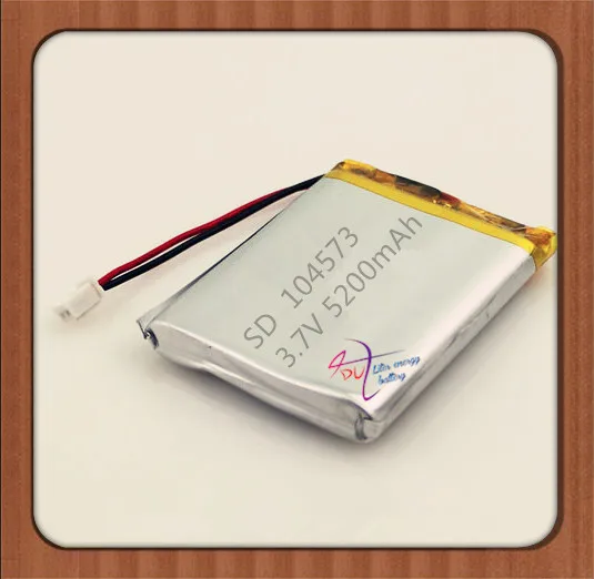 

XHR-2P 2.45 2.54 5200mAh 3.7V 104573 polymer lithium battery 104575 Rechargeable batteries