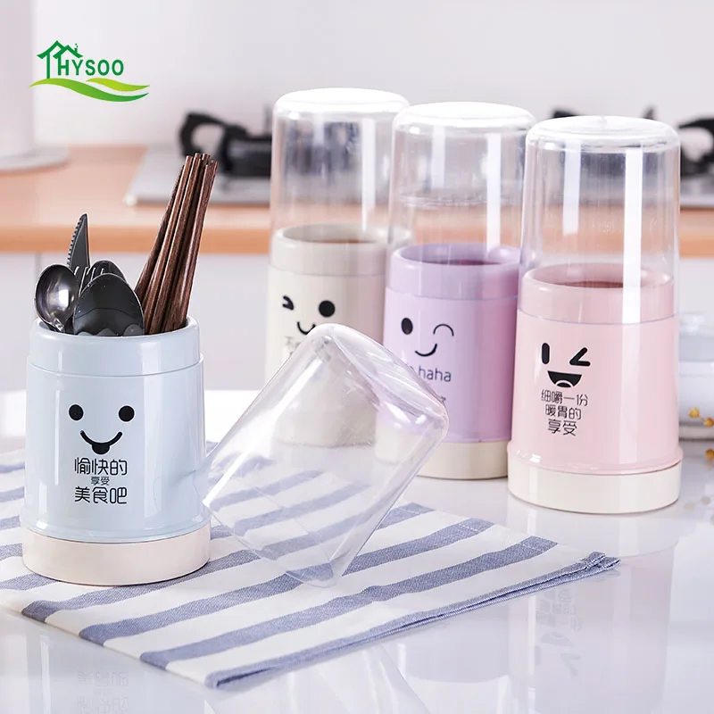 Dust proof plastic chopstick holder with lid Dust proof kitchen