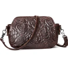 Женская модная винтажная сумка-мессенджер из натуральной воловьей кожи, сумка через плечо, роскошная женская сумка с цветочным принтом, Новинка