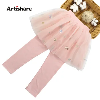 

Girls Mesh Leggings Spring Girls Skirt-Pants Kid Pants Star Pattern Cake Skirt Girl Big kids Leggings Trousers Leggings Pants