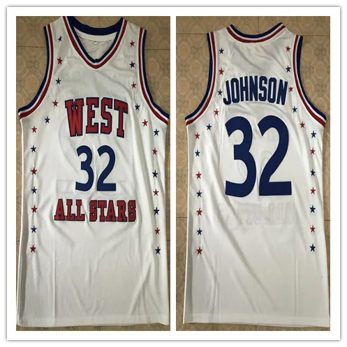 

#32 Magic Johnson 1983 All Star West high quality Basketball Jersey Embroidery Stitched Customize any name and number