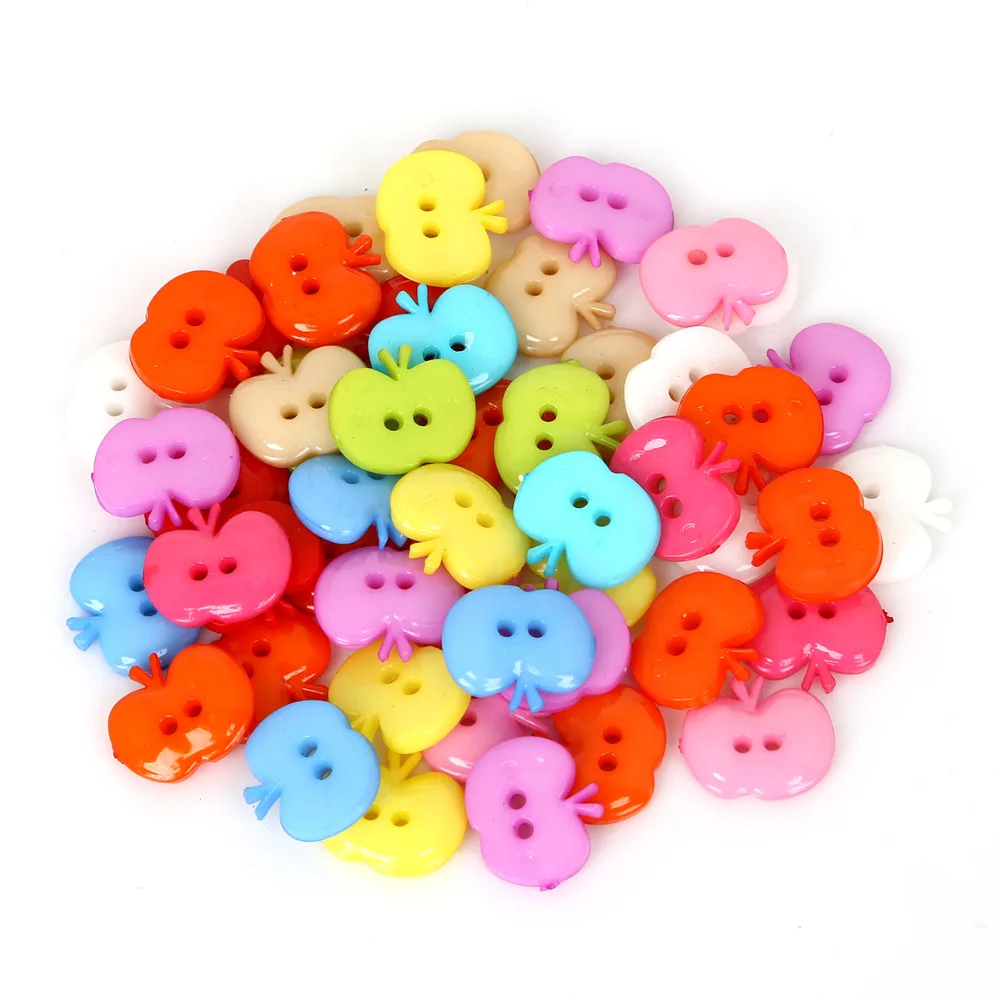 

50Pcs/lot Resin Buttons 16*14mm Sewing Tools Decorative Button Scrapbooking Garment DIY Apparel Accessories