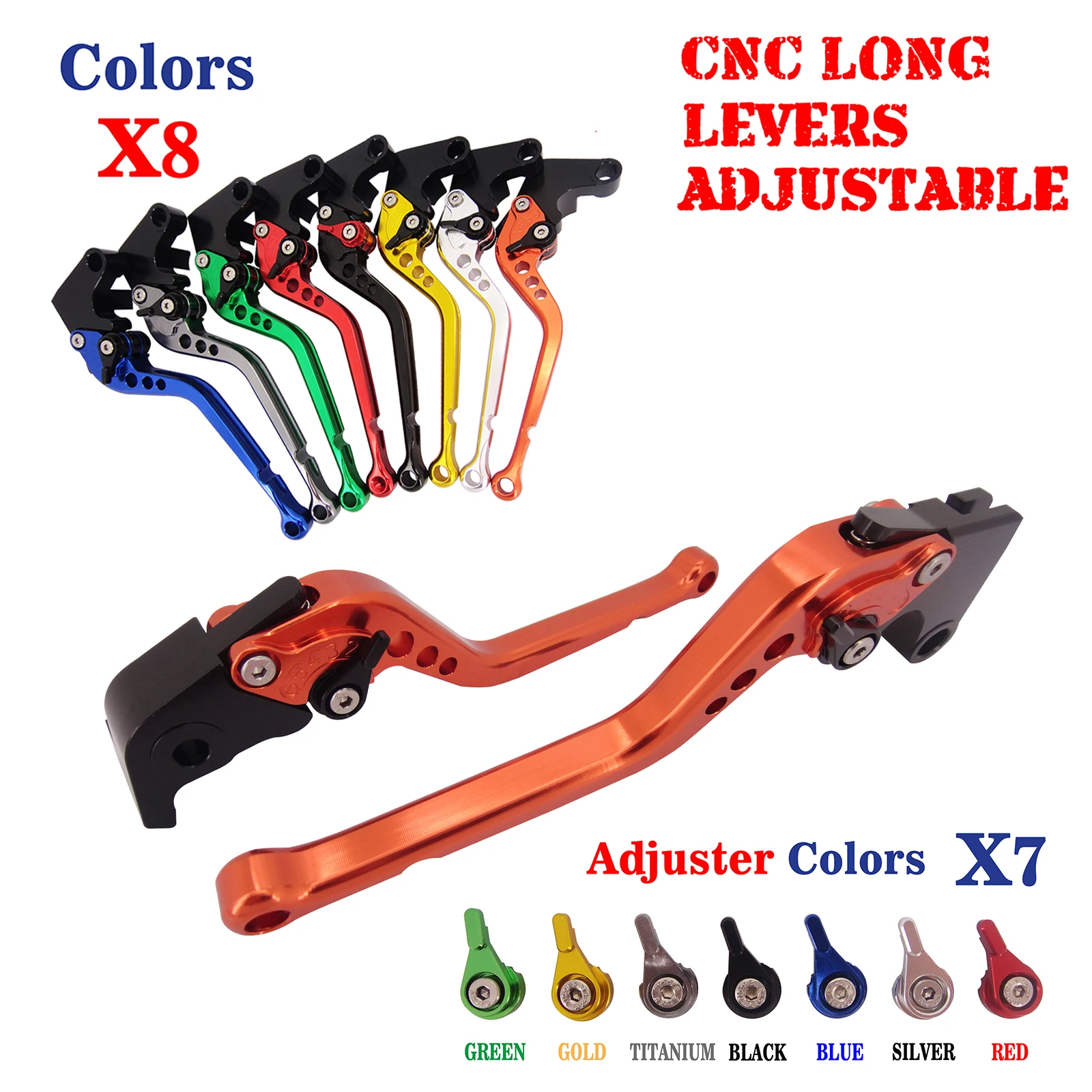 

CNC Long Brake Clutch Levers Fit For Honda CBR250R CBR300R CBR500R CB500F/X 6.8 inch