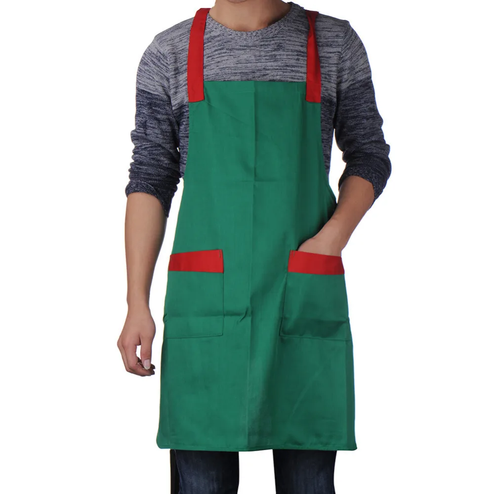 Image Korean Fashion Waiter Waitress Apron Restaurant Bar Kitchen  Apron Sleeveless For Women With Two Pockets AE28