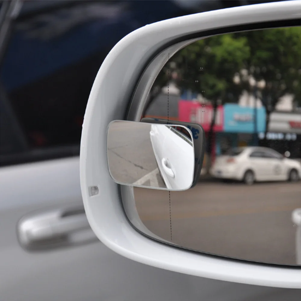 360 градусов регулируемое стекло Безрамное Автомобильное зеркало заднего вида реверсивное широкоугольное вспомогательное зеркало для слепых зон