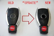3 + 1 Пуговицы обновление изменение Smart Remote Оболочки автомобиля Болванки для ключей чехол для Mercedes-Benz с Батарея держатель + ключа