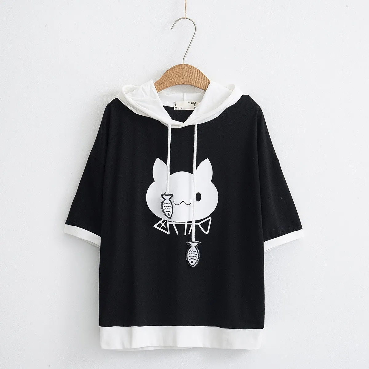 Harajuku Kawaii/толстовки с капюшоном в стиле Лолита пуловер милыми ушками школьная