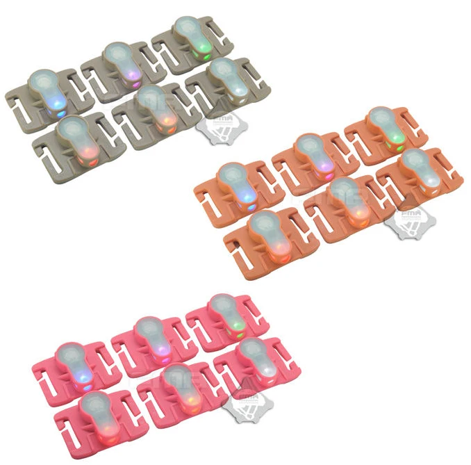 

FMA TB903/ TB904/TB905 Pink /Orange/DE body Paintball MOLLE System LED Signal Strobe for DEVGRU Vest 6-color Light
