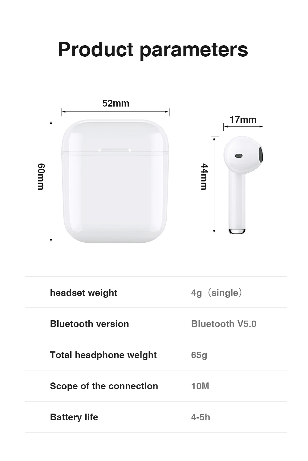 Модернизированные беспроводные Bluetooth наушники, стерео наушники, Спортивная гарнитура, вкладыши с зарядным устройством для всех смартфонов i10 TWS 5,0