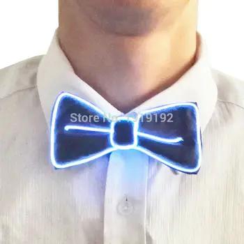 

2020 Sound activated 10 Color Fashion Design Glowing Flashing LED Bow Tie electroniC DJ's,ELbow Tie for party ,bar,club, DJ