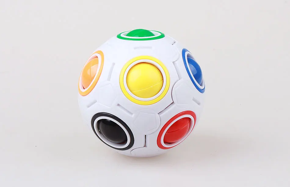 Творческий радуги, Пазлы футбол сферические Magic speed Cube Монтессори паззлы cube обучения Развивающие мяч игрушечные лошадки для детей
