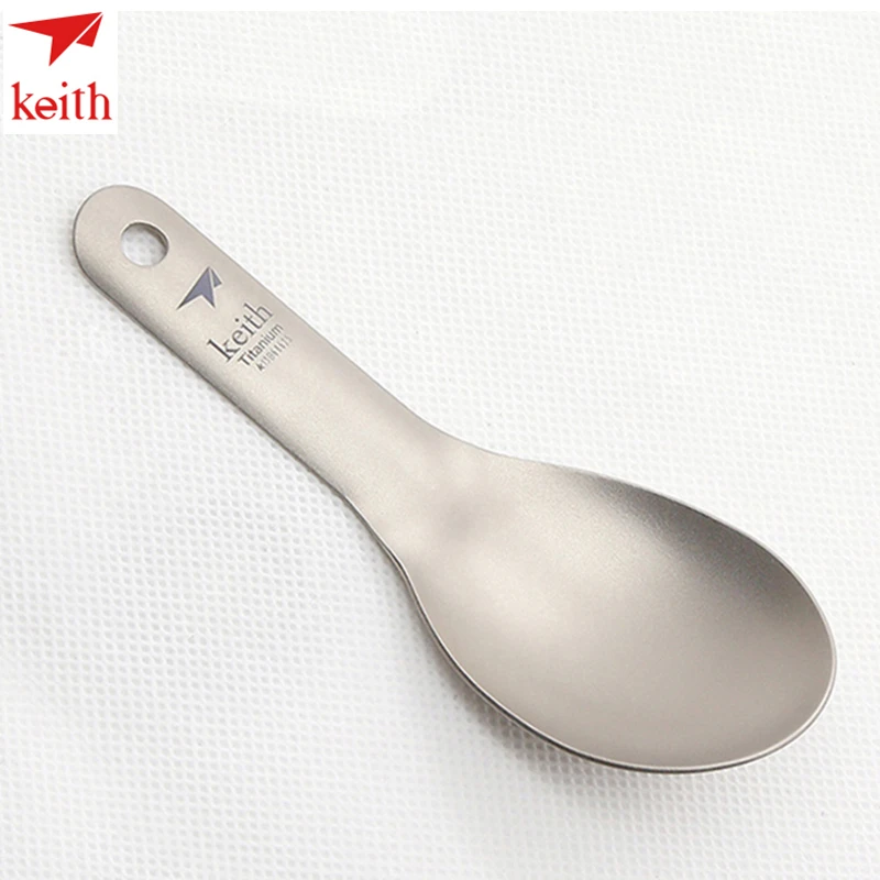 Keith vajilla mango corto titanio cuchara cubiertos Camping vajilla niño bebé cuchara 14,3G Ti5314 envío de la gota