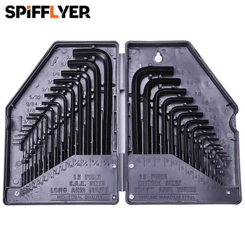 

30pc Metric Hex Allen Key Wrench Set Torque Wrench Spanner CRV Hand Tool Keys Bicycle tool Bike tool Screwdriver Extra-Long Type
