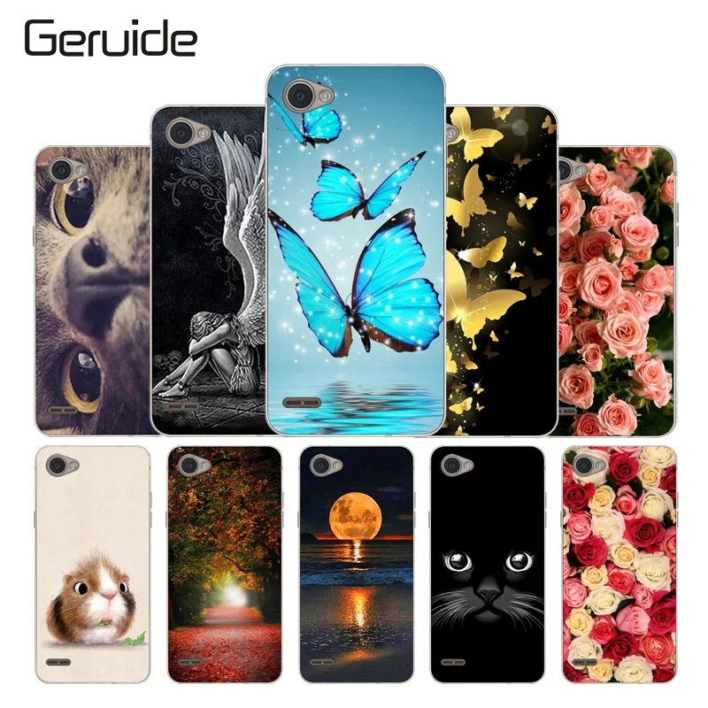 

Geruide Soft Silicon Case For LG Q6 5.5" Painting Flowers Pattern Cover for LG Q6 Plus Q6+ LG Q6a M700 M700N M700A LG Q6 Alpha