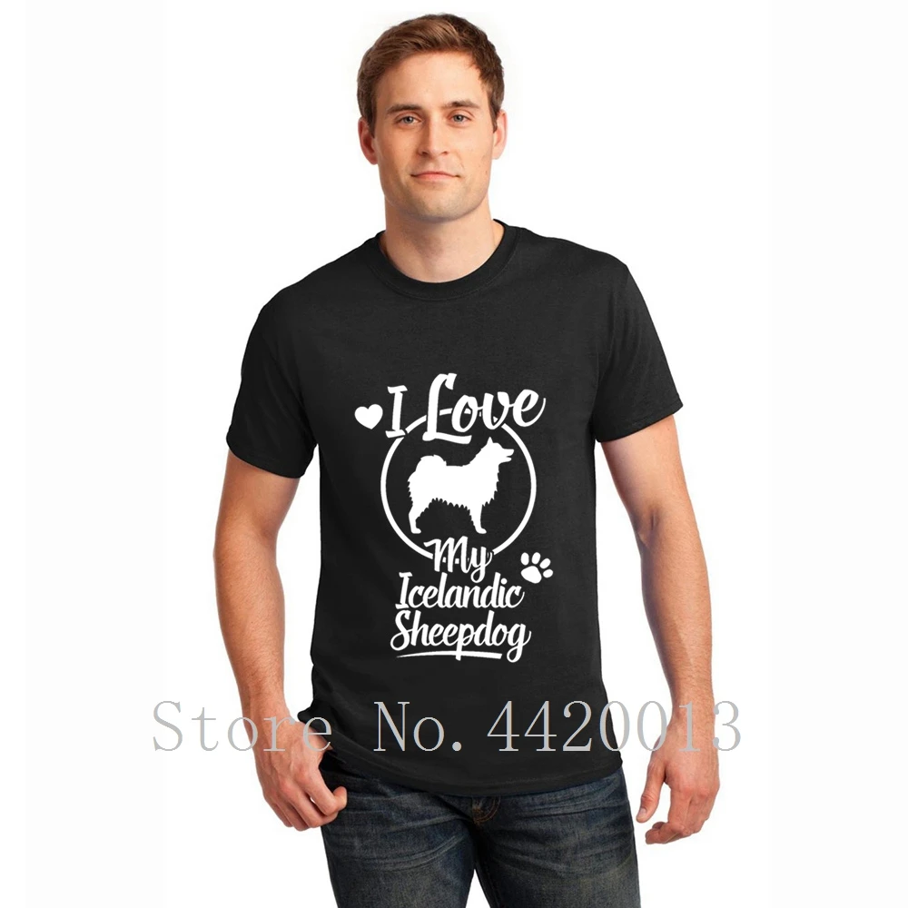 

Customized cotton S-3xl icelandic sheepdog dog owner cool dog gift idea male Humor Summer Style Letter HipHop Top tshirt for men