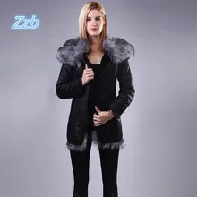 2018 font b Winter b font new women s coat fashion Faux fox fur hooded font