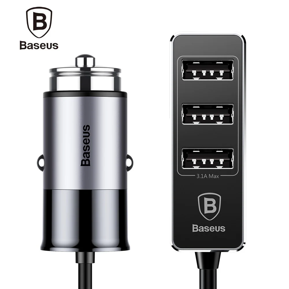 BASEUS Four Output USB Car Charger 5.5A Car Charger Adapter for iPhone