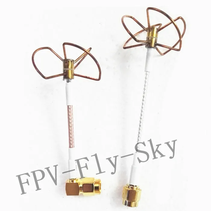 1pair FPV 5.8G Antenna Clover elbow 3 Blade Transmitting TX w/ Straight