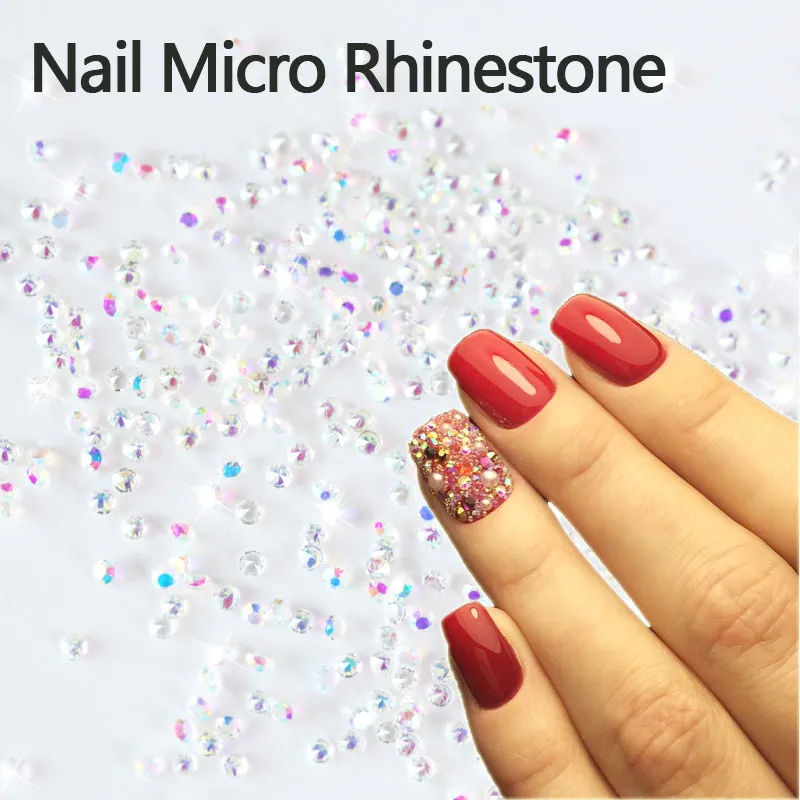 Nail 1000PCS Tiny Mini Rhinestone Crystal 3D Nail Rhinestones