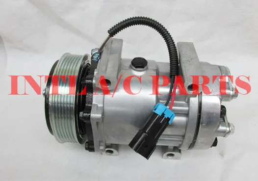 Sanden 7H15 7S15 709 SD709 SD7H15 auto ac compressor for Kenworth Peterbilt Volvo GM Trucks 6pk 12v