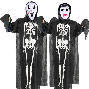 

Halloween Costume Sracy Ghost Adult Child Cosplay Outfits Skeleton Masquerade Party Fancy Dress Performance Clothes With Mask