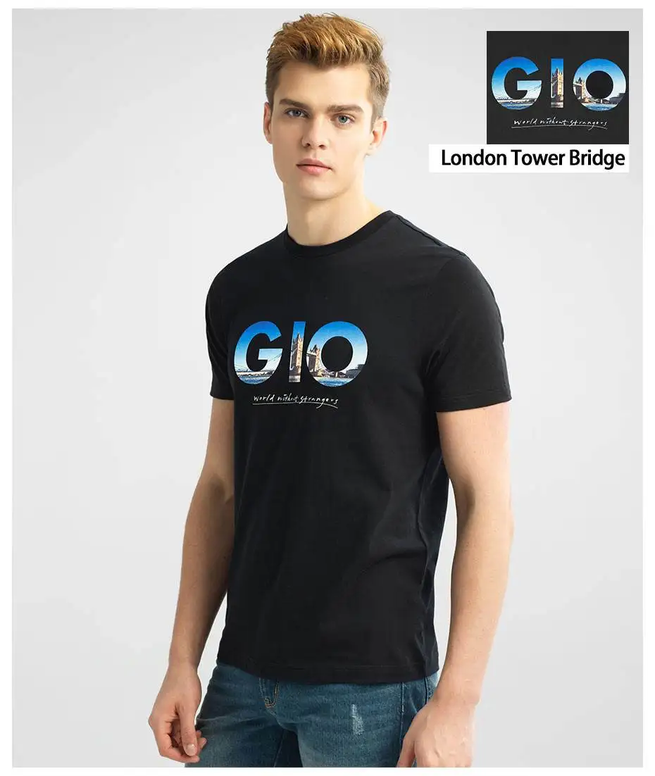 Giordano Men T shirt Katun Lengan 